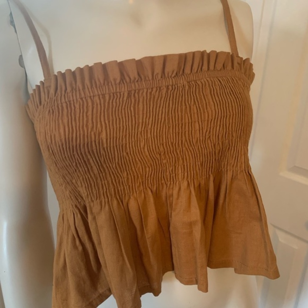 NastyGal smocked crop